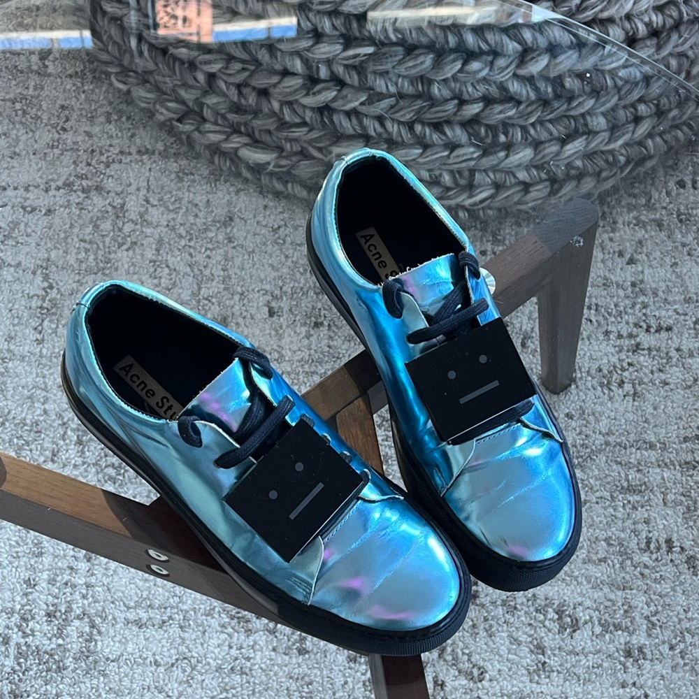 Acne Studio Blue/Black Women's Shoes Quiet Luxury Formal Evening Casual Size 7.5